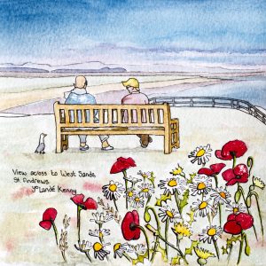 Signed Limited Edition Print 'View across to West Sands, St Andrews'