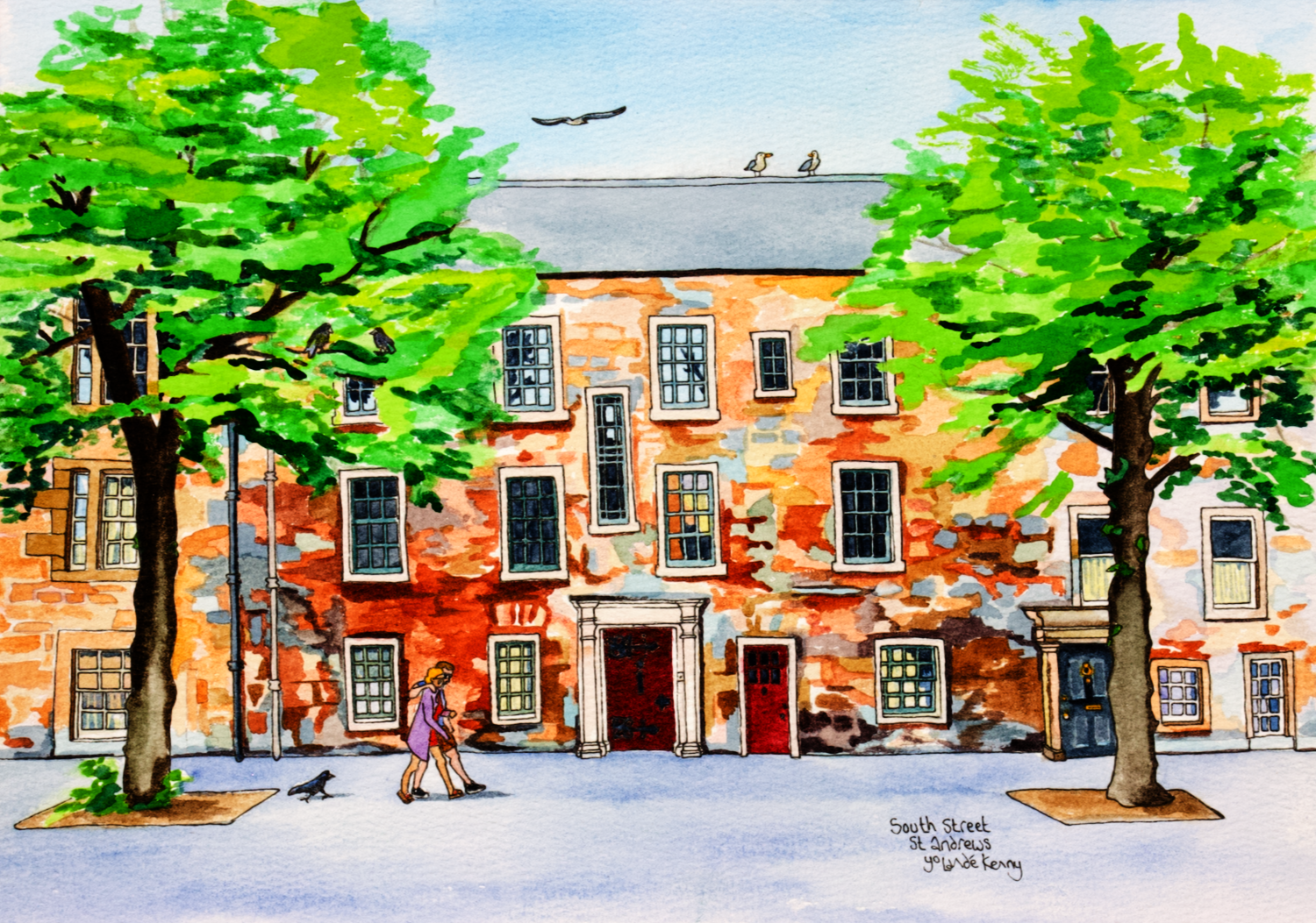 Signed Limited Edition Print 'South Street, St Andrews'